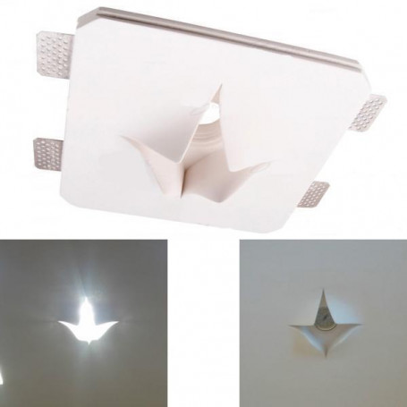 Faretto incasso a scomparsa gesso filo muro lampada led 6W